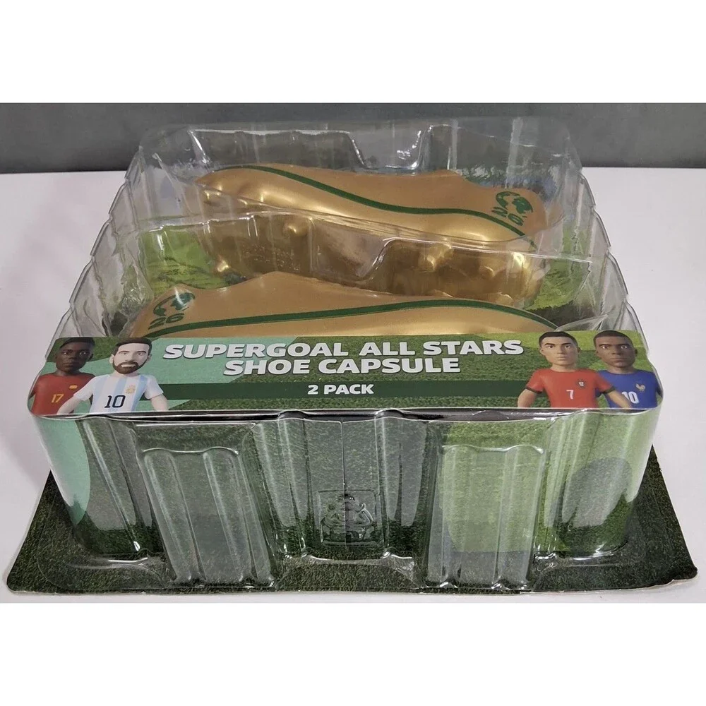 Supergoal All Stars Soccer Shoe Set 2-Pack Boxed Gold/Green Cleats